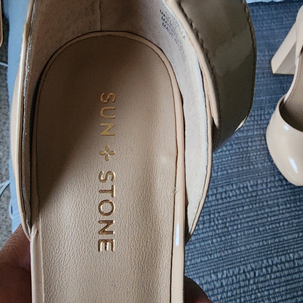 Sun + Stone Women's Cream Heels